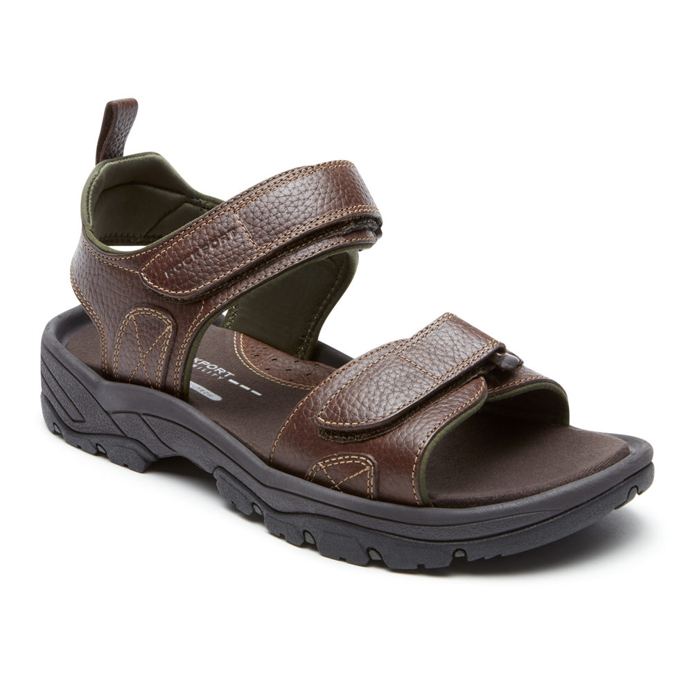 Rockport Sandals For Mens Brown - SpringBoro Rocklake - XY0846352